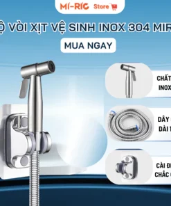 Bộ vòi xịt vệ sinh Inox 304 MIRIC chống gỉ sét cao cấp bền đẹp theo thời gian