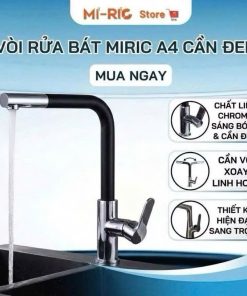 Vòi Rửa Bát A4 Cần Đen – Thiết Kế Mạnh Mẽ, Tiện Nghi